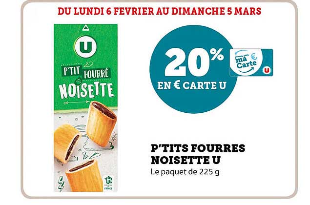 p'tits fourrés noisette u