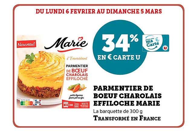 Parmentier De Bœuf Charolais Effiloché Marie