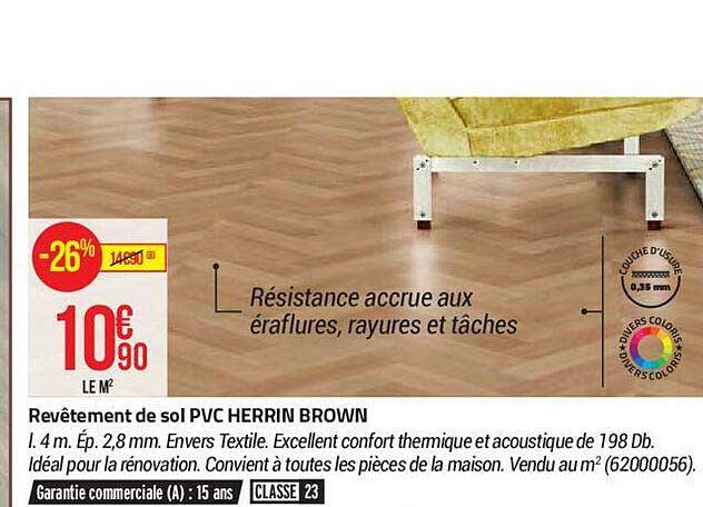 revêtement de sol pvc herrin brown