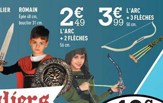 romain, l'arc + 2 flèches, l'arc + 3 flèches