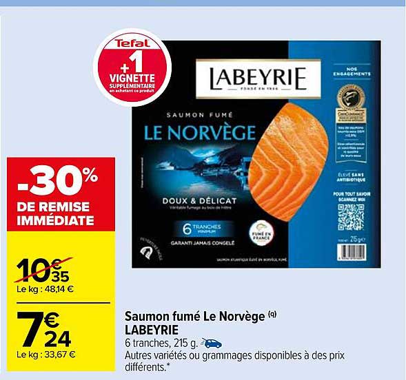 Saumon Fumé Le Norvège Labeyrie