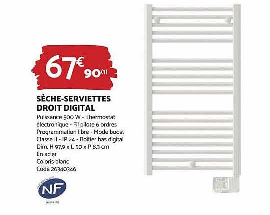 Sèche-serviettes Droit Digital