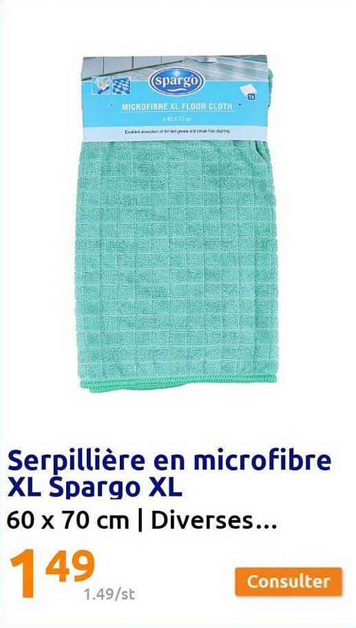 serpillière en microfibre xl spargo xl