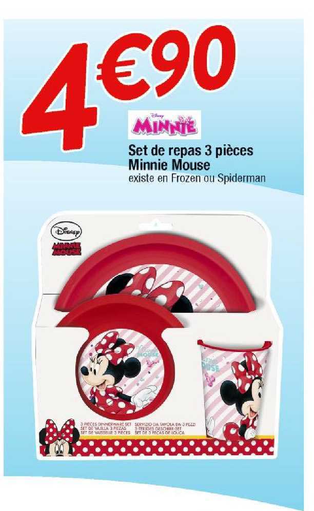 set de repas 3 pièces minnie mouse