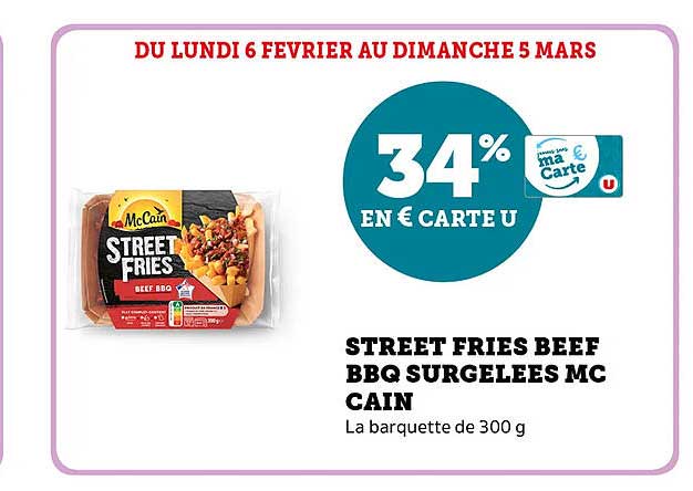 street fries beef bbq surgelées mc cain