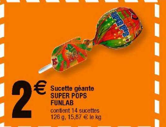 sucette géante super pops funlab