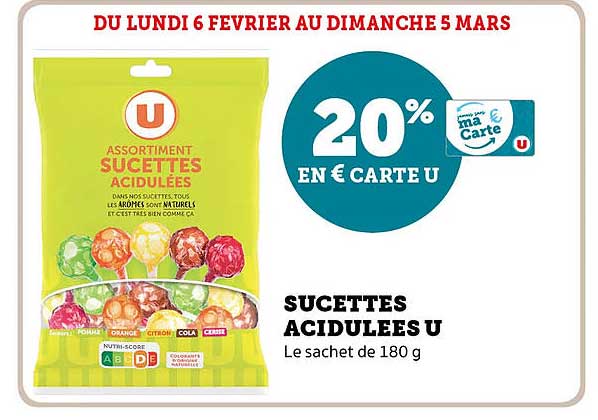 sucettes acidulées u