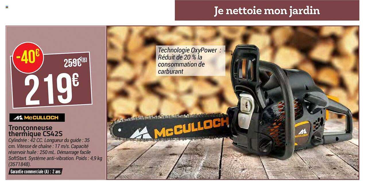 tronçonneuse thermique cs42s mc culloch