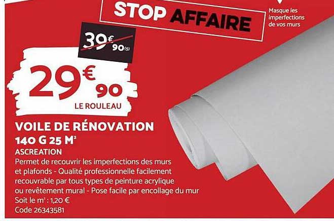 Voile De Rénovation 140 G 25 M²