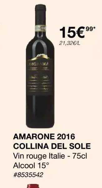 amarone 2016 collina del sole