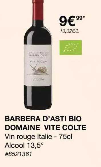barbera d'asti bio domaine vite colte
