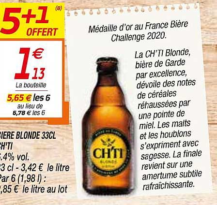 bière blonde 33cl ch'ti