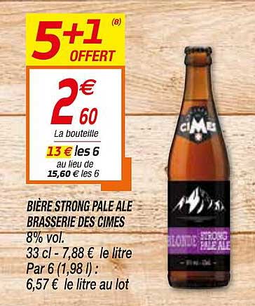 bière strong pale ale brasserie des cimes 8% vol