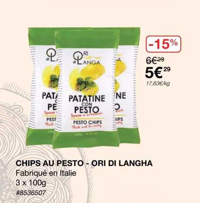 chips au pesto - ori di langha
