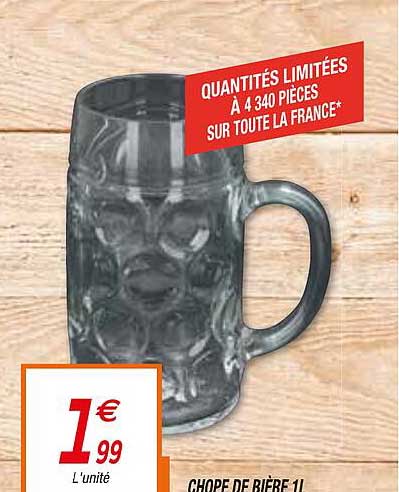 chope de bière 1l