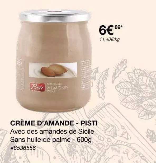 crème d'amande - pisti