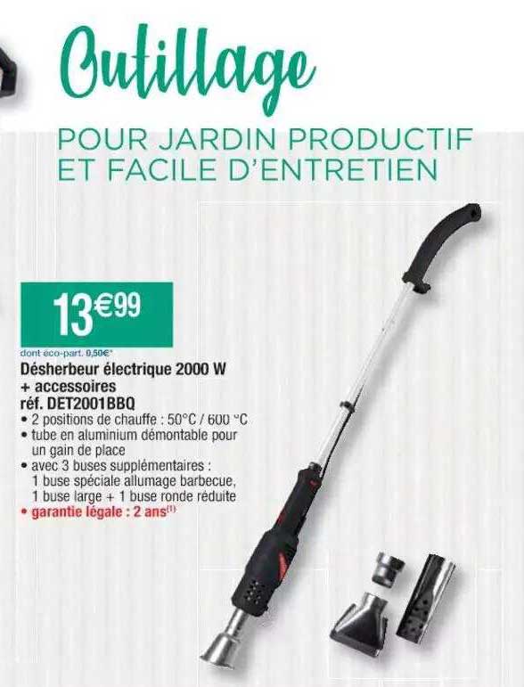 Désherbeur électrique 2000 W + Accessoires