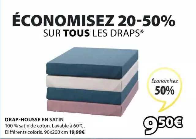drap-housse en satin