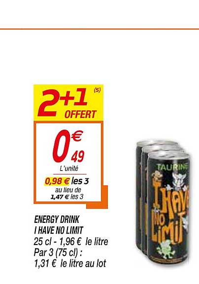 Energy Drink I Have No Limit