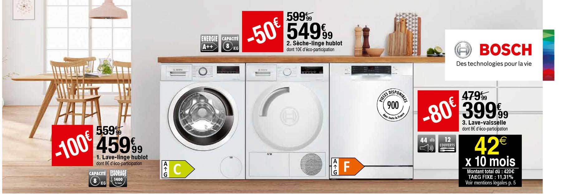 lave-linge hublot bosch , lave-vaisselle , sèche-linge hublot