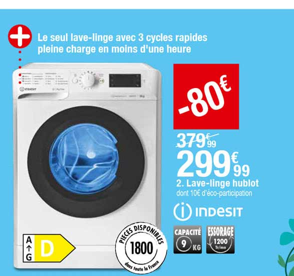 lave-linge hublot indesit
