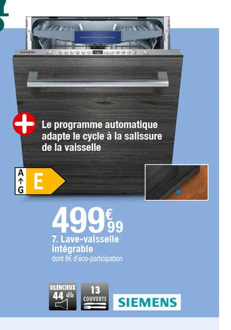 lave-vaisselle intégrable siemens