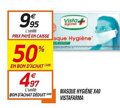 masque hygiène x40 vistafarma