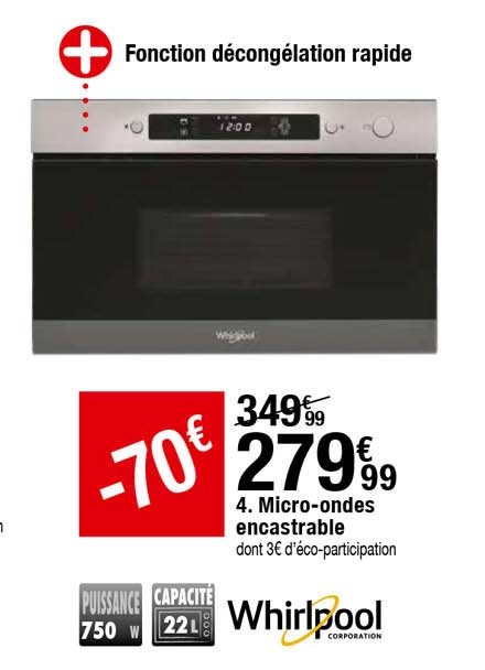 micro-ondes encastrable whirlpool