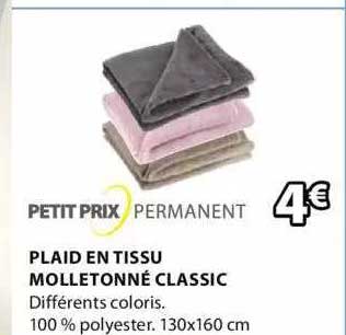 Plaid En Tissu Molletonné Classic