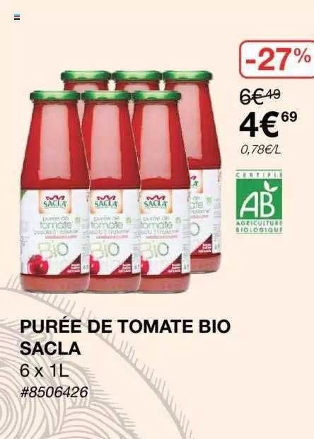 Purée De Tomate Bio Sacla
