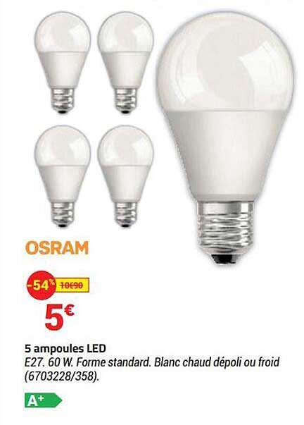 5 Ampoules Led Osram