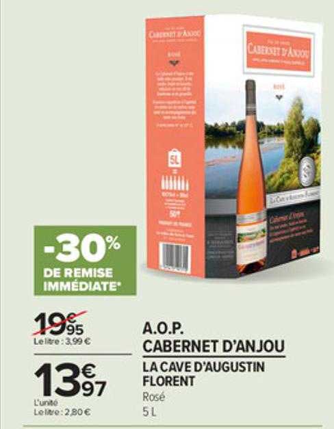 a.o.p. cabernet d'anjou - la cave d'augustin florent