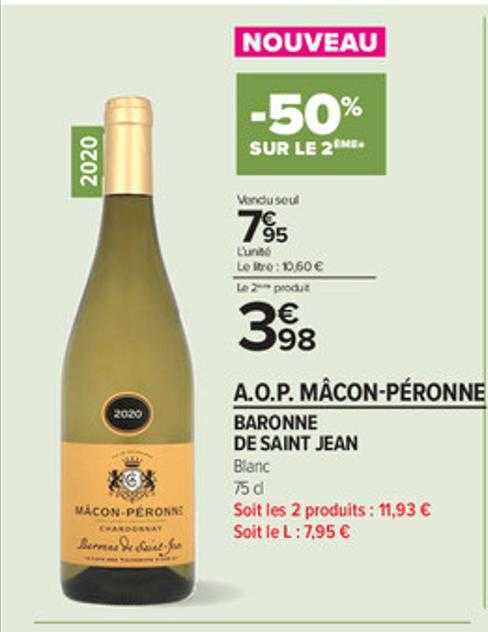 a.o.p. mâcon-péronne baronne de saint jean