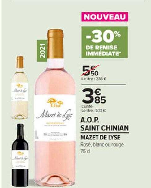 a.o.p. saint chinian - mazet de lyse