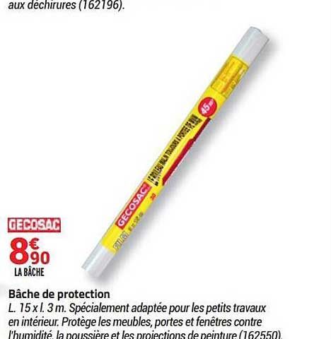 bâche de protection gecosac