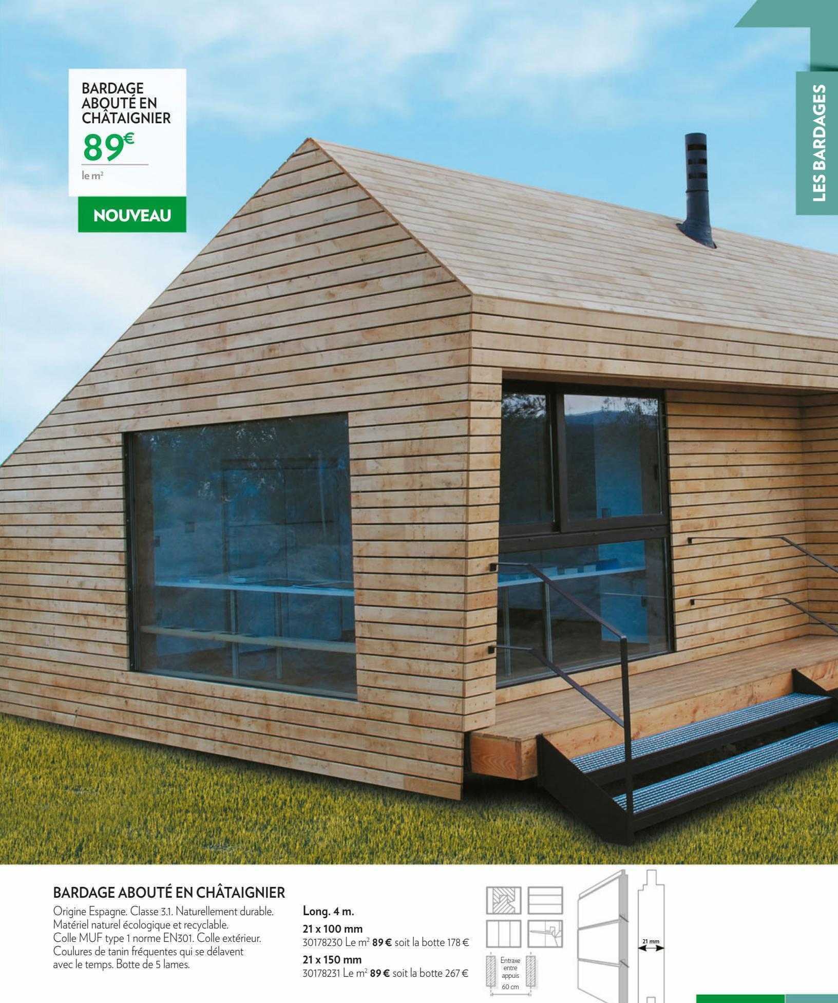 Bardage Abouté En Châtaignier