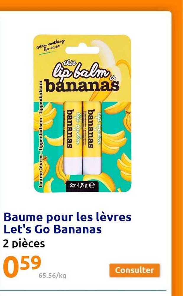 baume pour les lèvres let's go bananas