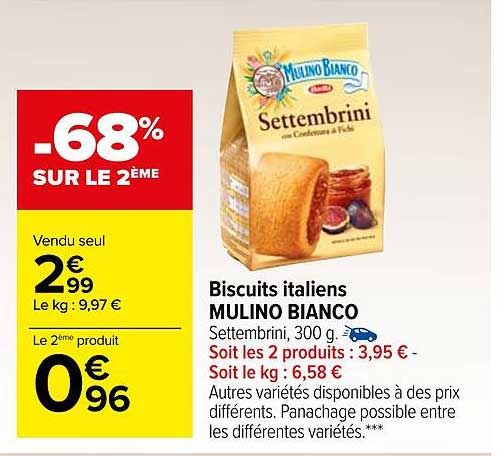 biscuits italiens mulino bianco