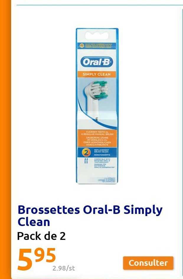 brossettes oral-b simply clean