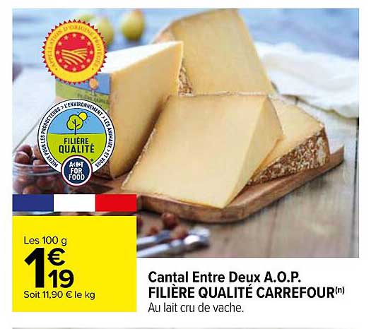 cantal entre deux a.o.p. filière qualité carrefour