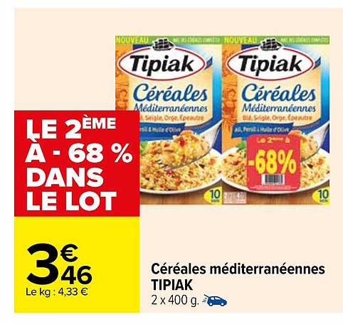 céréales méditerranéennes tipiak