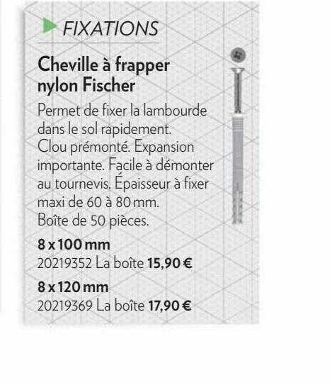 cheville à frapper nylon fischer