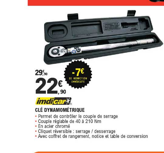 Clé Dynamométrique Imdi Car