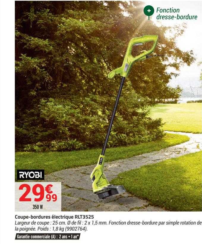 coupe-bordures électrique rlt3525 ryobi