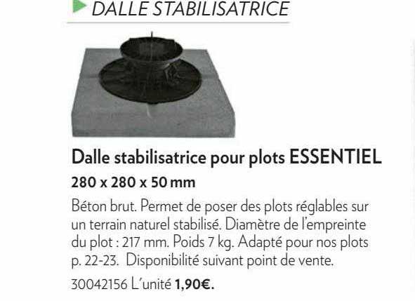 Dalle Stabilisatrice Pour Plots Essentiel