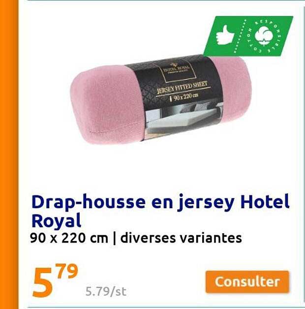 drap-housse en jersey hotel royal