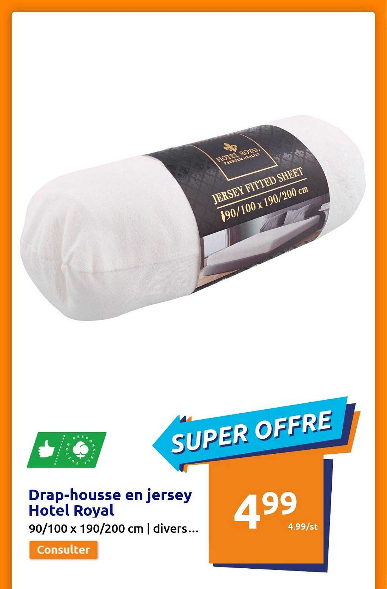 drap-housse en jersey hotel royal