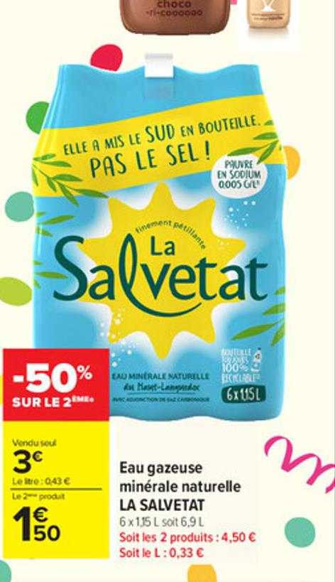 Eau Gazeuse Minérale Naturelle La Salvetat