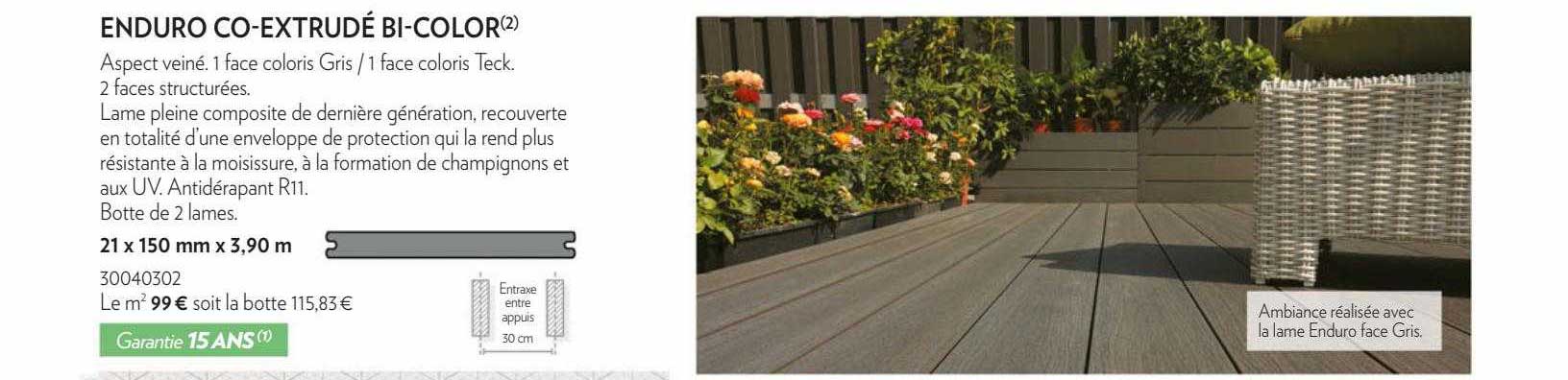 enduro co-extrudé bi-color