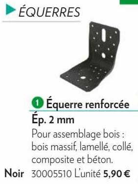 équerre renforcée ép. 2 mm